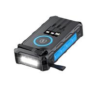 Solar Power Bank, LED Light Device, 6,54 x 3,35 x 1,38 in Foldable Wireless Charger, Built in Alarm and Compass, Rugged for ciclismo, Fishing, Hiking, Camping, Outdoor
