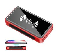 Solar Power Bank - Portable Solar Charger, Outdoor Power Source | 30000mAh High Capacity Phone Charger, Camping Light for Hiking, Picnic and Travel Power Backup