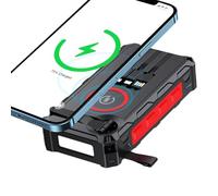 Solar Power Bank - Solar Charger - Hand-Cranked Power Bank With LED Light | Foldable Wireless Powerbank Built-In SOS Alarm Function And Compass For Cyclists Men Fishing Hiking, Women