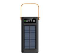 Solar Power Bank - Solar Charger Power Bank | Caricatore Portatile | Attrezzatura Di Sopravvivenza Da 50000 MAh Con Cavi Leggeri Incorporati 4 Uscite E 3 Ingressi | Pacco Batteria Esterno Da 120 W Per