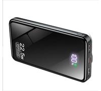 Solar Power Bank with 2 Foldable Solar Panels, 27000 mAh External Battery, 22.5 W Fast Portable Charger PD20W Supports USB-C Input and Output pour Smartphones Tablets Travel Camping Outdoor