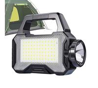 Solar Power Flashlight, Bright LED Work Light Torch, Waterproof Rechargeable Lantern with 3 Modes, Survival Gear for Power Outage, Hiking, Camping, 7.17x2.44x5.79 Inches