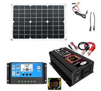 Solar Power Kit - Compact Renewable Setup, Eco-Friendly Power Solution | - Batteria Backup System, Inverter Charger Combo Package, Solar Energy System Farm Mobile Solarr Systtem for RV Travel