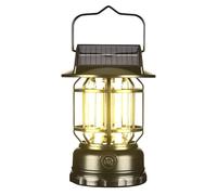 Solar Power Lantern, Outdoor Waterproof Tent Light, 11,8 x 16,9 cm, ricaricabile portatile Vintage Solar-Powered Landscape Lamp, ideale per cortile