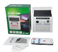 Solar Powered Animal Repeller, Solar Alarm Light Human Motion Sensor, Outdoor Repeller, 3 modalità di illuminazione IP65 Waterproof Alarm Sound for Deer Skunks Raccoons, Motion Sensor Animal