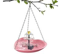 Solar-powered Bird Bath - 2.36 Inches Heart Shape Hanging Water Fountain | Eco Friendly Pet Bath Basin Durable Outdoor Water Feature Crafted For Garden Ponds Pool Yard Patio