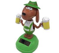 Solar-Powered Car Figurine (Random Color) - Popcorn-Shaped Dog + Swinging Solar Dancer | Dashboard Decoration Doll With ŠolarPowered Dancing Toy | For Car Interior Ornament, Gift For Dog Lo