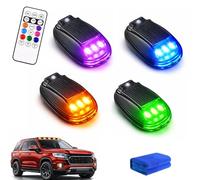 Solar Powered Car Roof Strobe Light, Waterproof 8 Colours Smart Sensing Marker RGB Light, Solar Lights with Motion Vibration Sensor, For Motorcycles, Cars and Trucks (4pc)