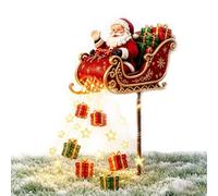 Solar Powered Christmas Lights - Solar Powered Cascading Warm Glow Lights | Christmas Decorations Waterfall Lights for New Year Garden | Yard Lawn Pathway Patio Porch Party Solar Powered Christmas Warm