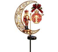 Solar Powered Christmas Stake Light,Waterproof Resin Crescent Decor,Garden | Crescent Solar Light,Waterproof Resin,LED,Christmas Stake,Path Lawn Porch,Backyard Garden Decor,Patio Porch Flower Bed