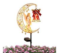 Solar Powered Christmas Stake Light,Waterproof Resin Crescent Decor,Garden | Crescent Solar Light,Waterproof Resin,LED,Christmas Stake,Path Lawn Porch,Backyard Garden Decor,Patio Porch Flower Bed