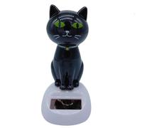 Solar Powered Dancing Cat - Car Bobble Ħheaď Dashboard Ornament | Solar Powered Wiggling Cat Car Dashboard Ornament, Cute ABS Energy Toy For Home, Office & Desktop, No Battery Required