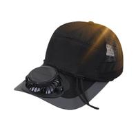 Solar Powered Fan Hat - Breathable Sun cap, 1000mAh USB Rechargeable Headwear | Digital Display Three Speed Cooling Fan for Headpiece Accessory Summer Fishing Hiking Golf Gardening