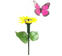 Solar Powered Fluttering Butterfly | Waterproof Sunflower Garden Stake