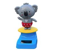 Solar-Powered Koala Dashboard Figure, Car Interior Ornament with Shaking Head, Eco-Friendly Sunlight-Activated Movement Toy, Compact, Cute Vehicle or Home Decor, 3.9×2.0 in