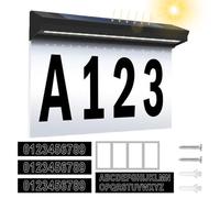 Solar-Powered Night Visibility: Featuring a monocrystalline solarpanel, this solaraddress sign provides zero electricity cost and consistent all-night lighting following a 6-8 hour solarcharge,