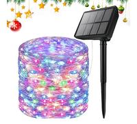 Solar Powered Outdoor String Lights - Star Solar String Lights For Outside, ED Fairy Light Solars Powered Waterproof Ambient Decorative Lighting For Party Wedding Christmas, Tree Yard Porch Garden De