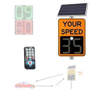 Solar Powered Radar Speed Sign con telecomando, applicabile a strada, quartieri, 49,8 x 69,8 cm