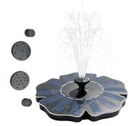 Solar Powered Water Fountain With Battery Backup - Floating Flower-Shaped Bird Bath Pump, 2000mAh Battery For Cloudy Days, 8 Nozzle Styles, Wateř Shortage Protection, Glass Solar Panel, Garden Pond Wa