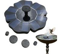 Solar Powered Water Fountain With Battery Backup - Floating Flower-Shaped Bird Bath Pump, 2000mAh Battery For Cloudy Days, 8 Nozzle Styles, Wateř Shortage Protection, Glass Solar Panel, Garden Pond Wa
