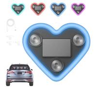 Solar Powered Wireless LED Heart Shape C-Pillar Lights,Car LED Heart-Shaped Waterproof Ambient Lamp,Romantic Car Window Atmosphere Light,Suitable for Auto Interiors Decor (Blue)