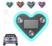 Solar Powered Wireless LED Heart Shape C-Pillar Lights,Car LED Heart-Shaped Waterproof Ambient Lamp,Romantic Car Window Atmosphere Light,Suitable for Auto Interiors Decor (Ice Blue)