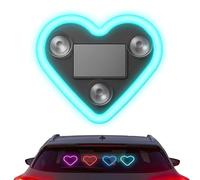 Solar Powered Wireless LED Heart Shape C-Pillar Neon Light, Heart-Shaped Car Light Decor, Strong Suction Mount, for Cars, Windows, Can Be Adsorbed on Glass
