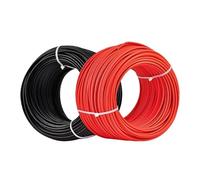 Solar PV Cable Wire 4/6/10mm² 12/10/8AWG Tinned Copper Double XLPO Insulation 50M/100M(50M Red and black)