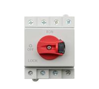 Solar PV DC 4P 32A 1000V Rotating Handle Isolator Rotary Switch Disconnector For Solar distribution box
