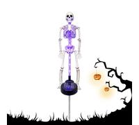 Solar Skeleton Yard Stake, LED Halloween Lawn Decoration With Lights