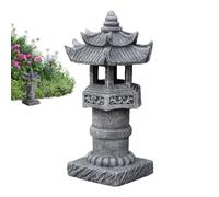 Solar Solar Garden Decor | 12 Inch Resin Zen Pagoda Waterproof Decorative L