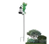 Solar Stake Lights Outdoor for Decorative Illumination, Solar Waterproof Frog Garden Decor Figurine, Ground Pathway Lamp, Yard, and Seasonal Celebrations Like Easter or Halloween