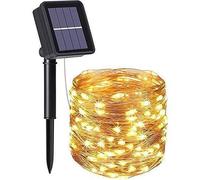 Solar String Lights, 100 LED 32.8FT Solar Powered Fairy Lights with 8 Lighting Modes, Waterproof Copper Wire for Home, Garden, Patio, Wedding, Parties and Christmas Decor