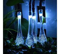 Solar String Lights Outdoor, 8 Lighting Modes Fairy Lights, Solar Powered Patio Lights for Garden Patio Party Wedding Holiday Xmas (I-White,6.5Meters30Lights)