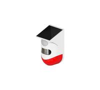 Solar Strobe Alarm Light with Motion Sensor Siren Outdoor Alarm Siren with Remote Controller 120db Sound Security Siren Light Ip67 Waterproof And 4 Mo