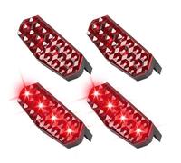 Solar Strobe Lights, Anti Collision Flashing Light, 1.3x3.13x1.83 Inch 4 Piece Sun Powered & Automotive Alarm Fixtures, Safety Lamp for Road Development Signs, Vehicles, Work Zones, Construction Sites