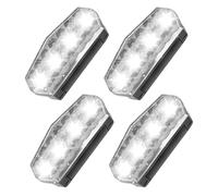 Solar Strobe Lights, Anti Collision Flashing Light, 1.3x3.13x1.83 Inch 4 Piece Sun Powered & Automotive Alarm Fixtures, Safety Lamp for Road Development Signs, Vehicles, Work Zones, Construction Sites