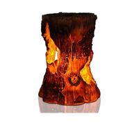 Solar Stump Lights Outdoor Flickering Flame Decorative Lantern Waterproof Patio Lights Decoration Lighting compatible with Garden Yard Deck Porch
