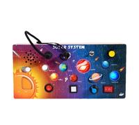 Solar System Activity Board, giocattolo in legno con elementi sensoriali e design planetario, vivace modello spaziale, gioco da viaggio per scuola, auto, aereo e casa, per ragazze