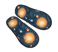 Solar System And Planets Pattern Pantofole Leggero Pantofole Da Casa Lavabili Ciabatte Da Viaggio Per Invernali Sauna Esterno M