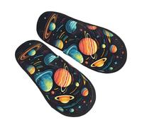 Solar System Out Space Planet Uomo Donna Scarpe Di Cotone Peluche Pantofole Morbide Ciabatte Per Invernali Autunno Camera Da Letto L
