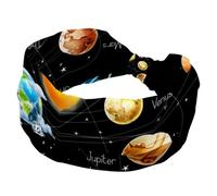 Solar System Planet - Fascia per capelli da donna, per allenamento yoga, fascia elastica per capelli, morbida, turbante alla moda