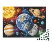 Solar System Planets 1000 Pezzi Puzzle Riciclabile Paper Cosmic Space Senior Puzzle Accessori per Giochi di Festa Ottima Idea Regalo per Donne And Men Both 70x50cm/1000 Pezzi