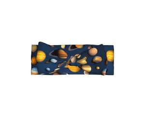 Solar System Planets Fascia per bambini con fiocco per ragazze, in poliestere morbido ed elastico, perfetta per neonati, 0-6 mesi, regalo per bambini, accessorio fotografico