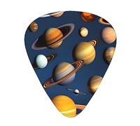 Solar System Planets - Plettri per chitarra acustica, elettrica, ukulele, confezione da 12 pezzi