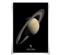 Solar System Planets - Poster formato A3, Mars Jupiter, stampa HD, universo spazio, decorazione per la casa (Saturno)