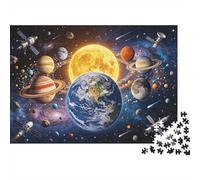Solar System Space 1000 Pezzi Puzzle Carta Riciclata Cosmic Galaxy Puzzles for Ragazzo & Ragazza Dai 6 Anni in Su Family Tempo di Gioco Accessori Ottima Idea Regalo Home 70x50cm/1000pcs