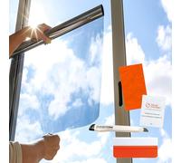 Solar Systems pellicola per finestre, di protezione solare con kit di montaggio - Pellicola solare anti-UV per interni ed esterni - Pellicola argentata a specchio Autoadesiva (100 x 300cm)