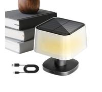 Solar Table Lamp - Telescopic Cordless LED Lantern | 1200mAh USB & Solar D | ABS Material, 300 Max Brightness, Telescopic Height Adjustment, 1200mAh Dual-Charge Battery, For Outdoor Patio Campin