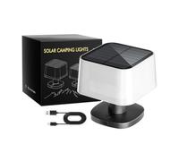 Solar Table Lamp - Telescopic Cordless LED Lantern | 1200mAh USB & Solar D | ABS Material, 300 Max Brightness, Telescopic Height Adjustment, 1200mAh Dual-Charge Battery, For Outdoor Patio Campin